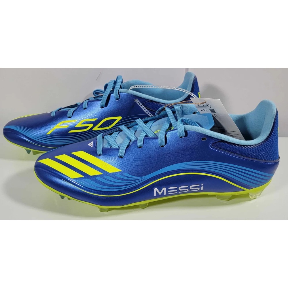 Adidas F50 Messi League FG/MG SIZE: 10 Royal Blue Yellow JP7455 NEW